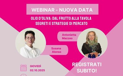 Olio d’Oliva: dal Frutto alla Tavola. Segreti e Strategie di Mercato. Webinar